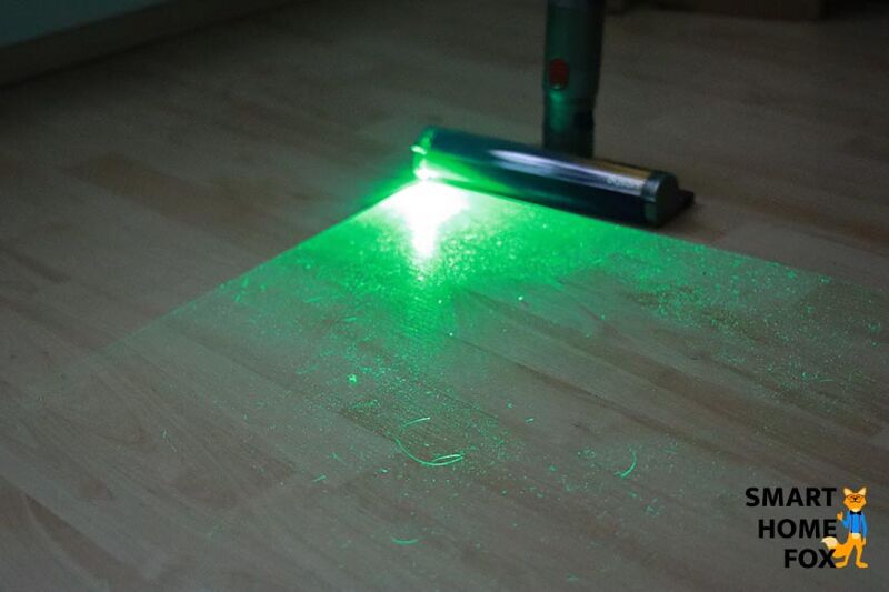 Vor dem Saugen mit Laser im Hellen